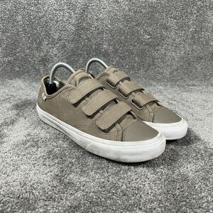 Vans Prison Issue Mens Sz 8 Women’s 9.5 Sand Beige Twill Adjustable Strap Shoes